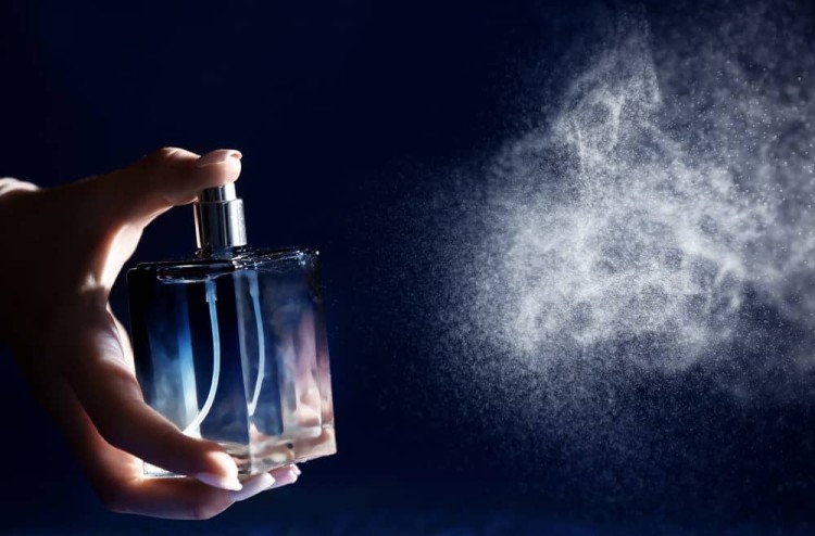 Perfume being sprayed